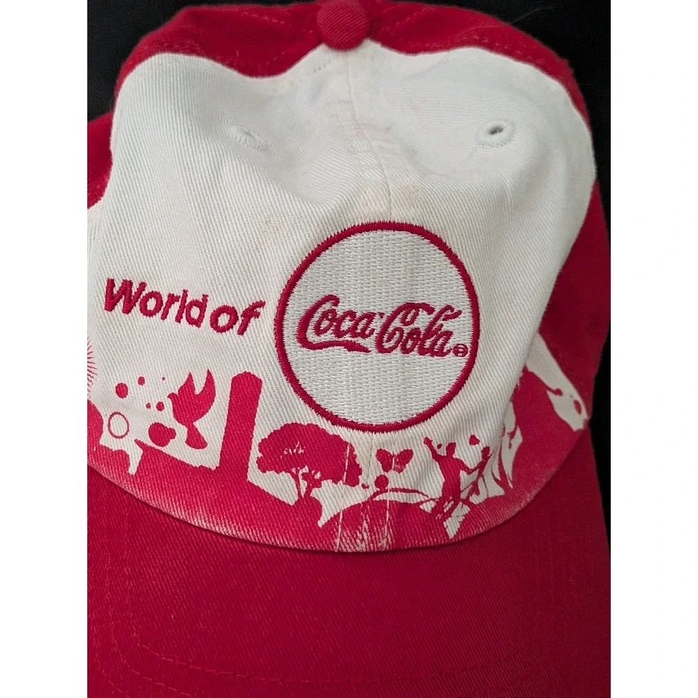 World Of Coca Cola Strapback‎ Baseball Hat Cap Red White Youth OSFM